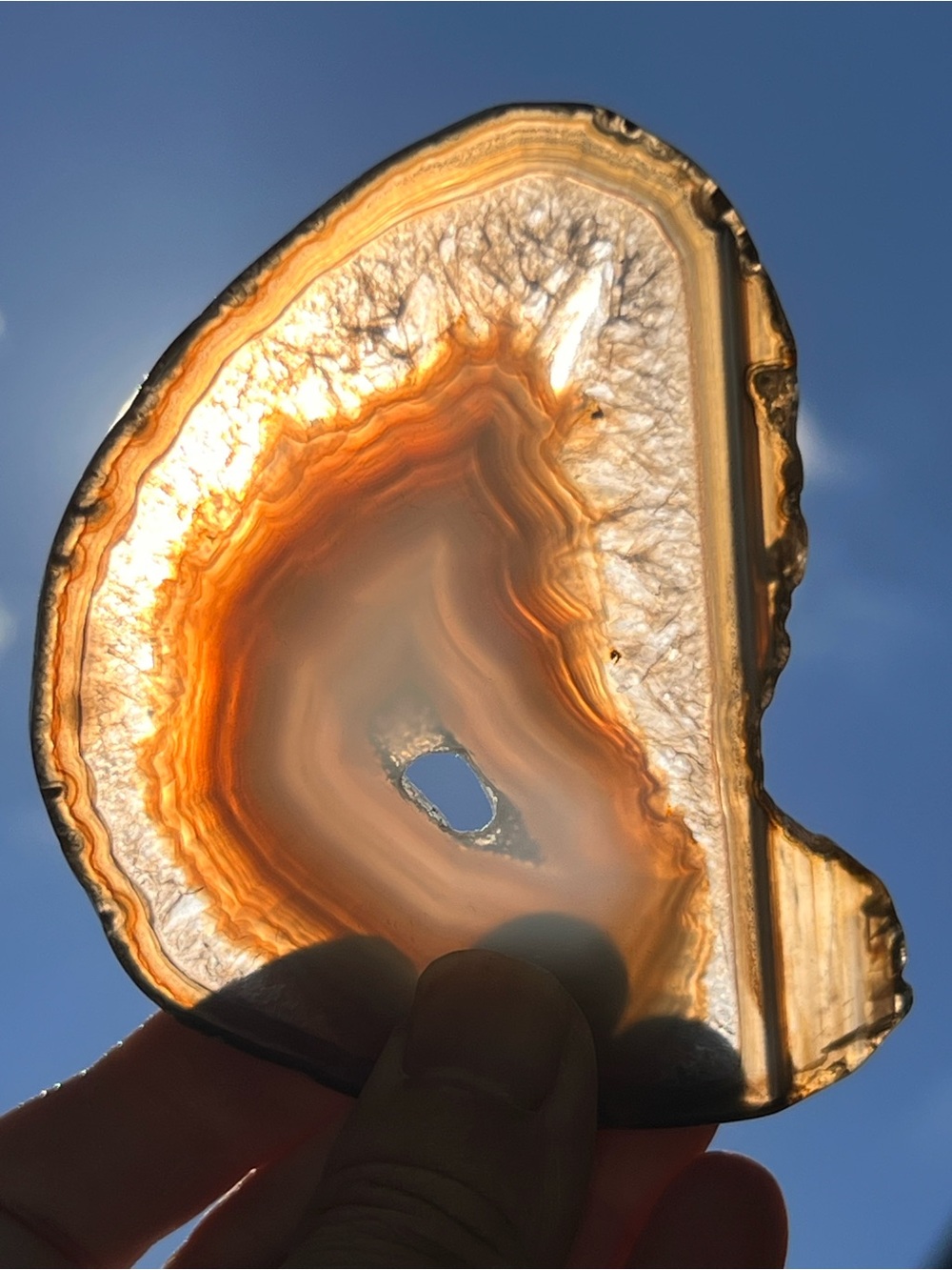 Agate (5) slab with stand | crystal